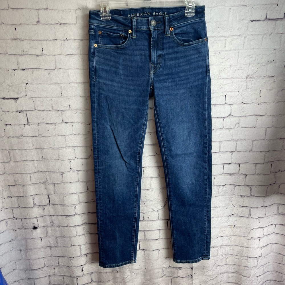 American Eagle Outfitters size 28x30 air flex slim straight dark wash jeans